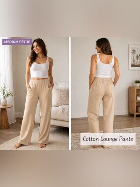Cato women’s Dress Pants in Beige Tan MEDIUM petite